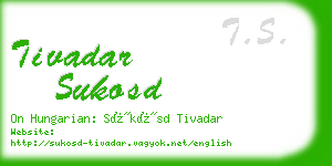 tivadar sukosd business card